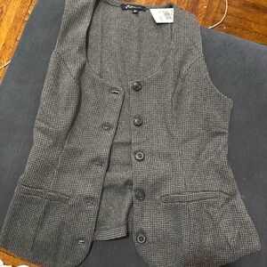 Charcoal Button-Up Vest